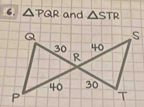 △ PQR and △ STR