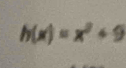 h(x)=x^2+9