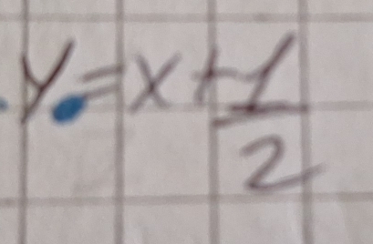 y=x+ 1/2 