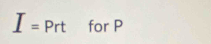 I= | Prt for P