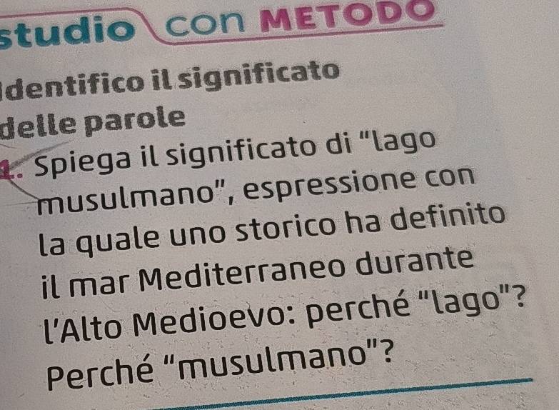 Risolto:studioCOn METODO identífico il significato delle parole 4 ...