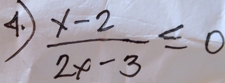 41  (x-2)/2x-3 ≤ 0