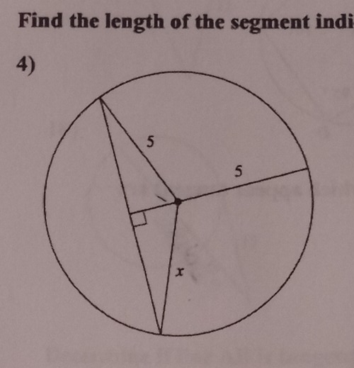 Find the length of the segment indi
4