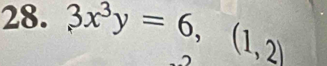 3x^3y=6,(1,2)