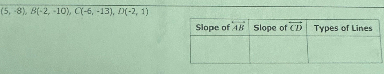 (5,-8),B(-2,-10),C(-6,-13),D(-2,1)