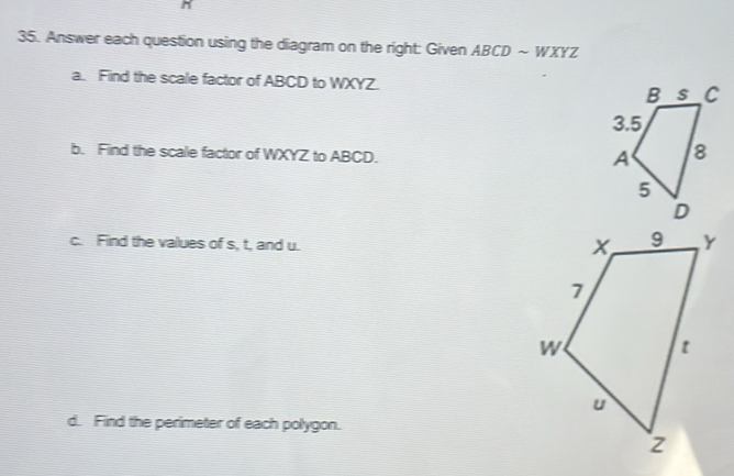 Solved: Answer each question using the diagram on the right: Given ABCD ...