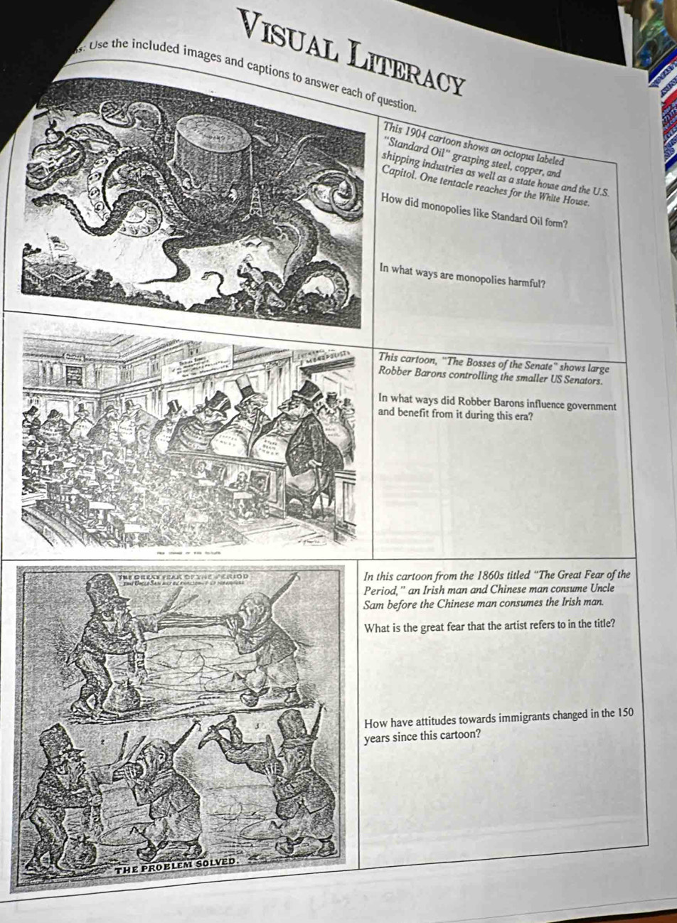 Solved: Visual Literacy : Use the included images and captions to ...