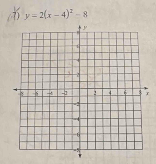 y=2(x-4)^2-8