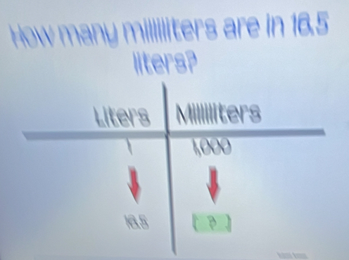 How man ters are in 16.5
liters?