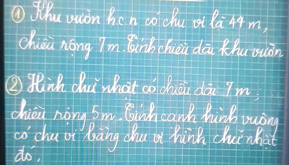 ① Whu uuàn hcn cochu ot Xa 44m, 
chiòa nōng Im Qrú chueu dā Khu ouàn 
③gih du what co dhuàu dàu Im; 
chiea nong Sm. lugh cank hinb owing 
co chuor làing cha it hink chinhat 
do,