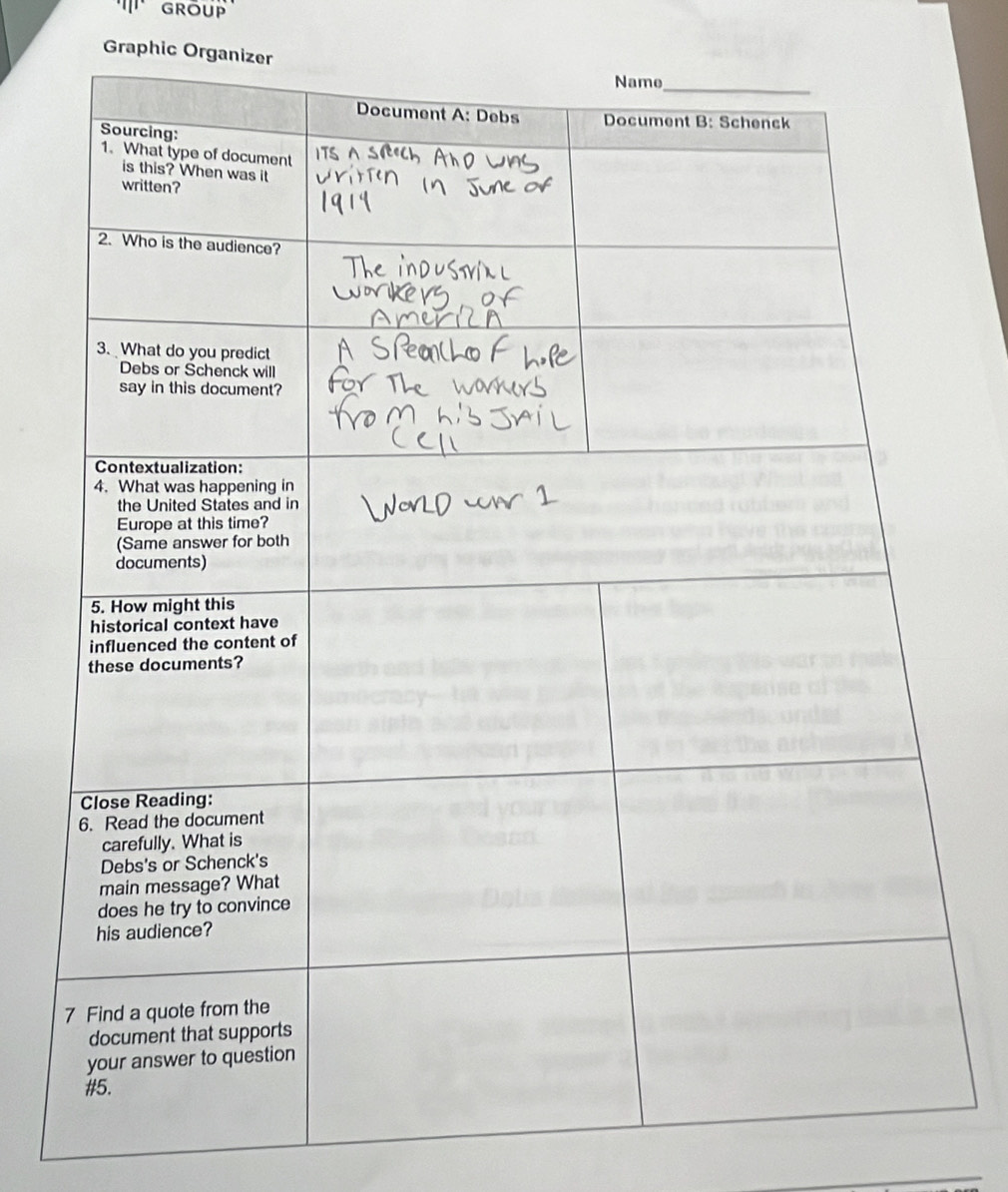 11° GROUP 
Graphic Organizer 
_ 
_