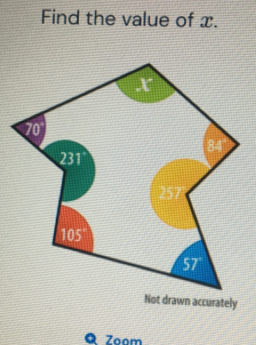 Find the value of x. 
curately 
a Zoom