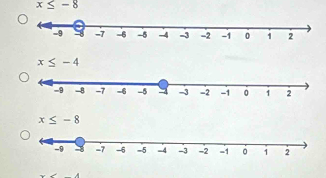 x≤ -8
x≤ -8
x