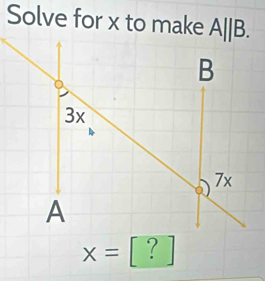 Solve for x to make
x= [