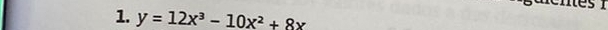 y=12x^3-10x^2+8x