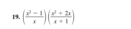 ( (x^2-1)/x )( (x^2+2x)/x+1 )