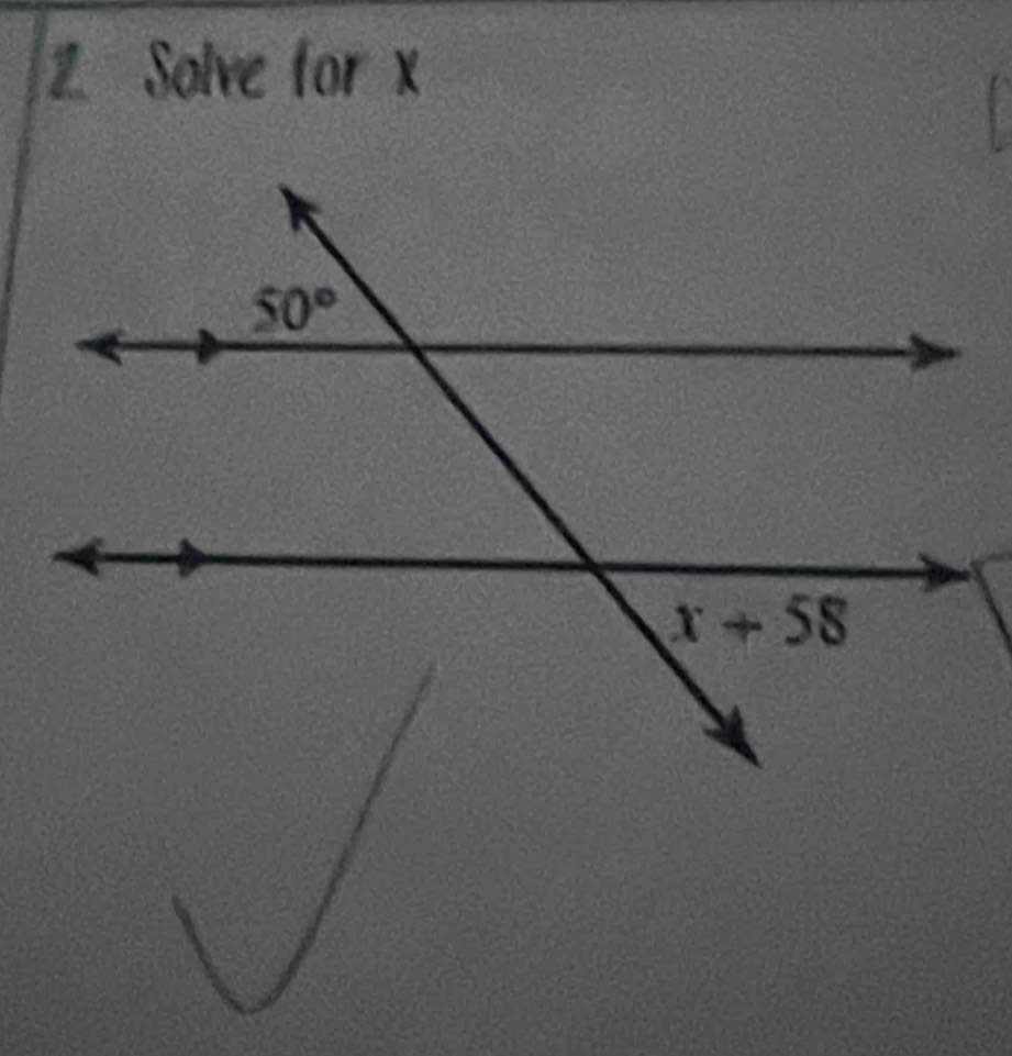 Solve for x