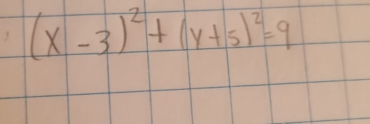 (x-3)^2+(y+5)^2=9