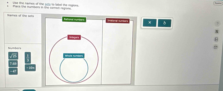 Solved: Use the names of the sets to label the regions. Place the ...