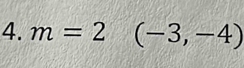 m=2(-3,-4)