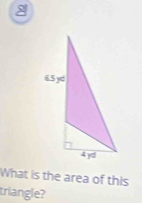 What is the area of this 
triangle?