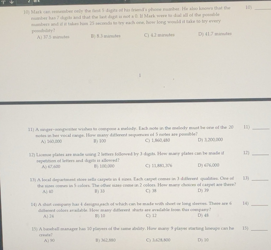 Solved: Mark can remember only the first 5 digits of his friend's phone ...