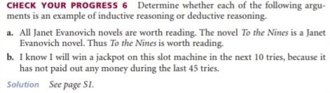 Solved: CHECK YOUR PROGRESS 6 Determine whether each of the following ...