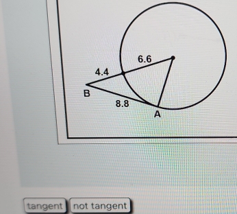 tangent not tangent