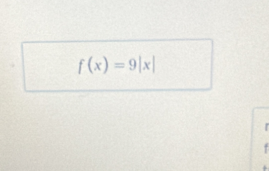 f(x)=9|x|
f