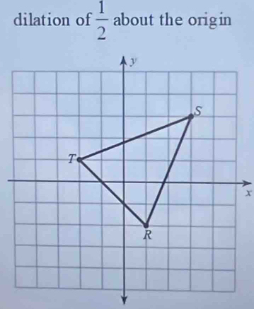 dilation of  1/2  about the origin