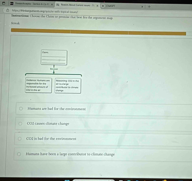 Solved: ThinkerAnalytor - Section 6: Co-P Reason About Current issues ...