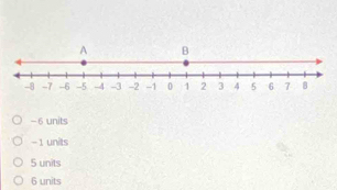 - 6 units
- 1 units
5 units
6 units