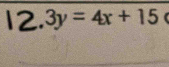 3y=4x+15