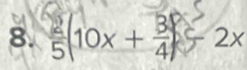 g(10x + -) - 2x