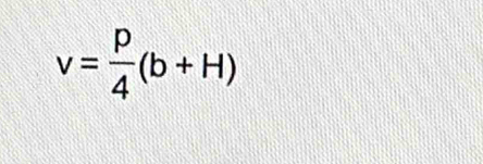 v= p/4 (b+H)