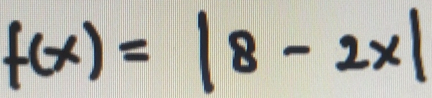 f(x)=|8-2x|