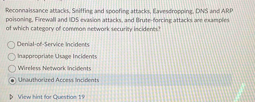 Solved: Reconnaissance attacks, Sniffing and spoofing attacks ...