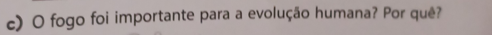 fogo foi importante para a evolução humana? Por quê?