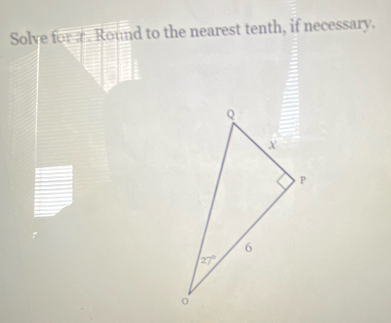 Solve for a. Round to the nearest tenth, if necessary.