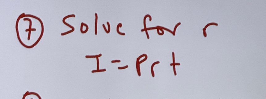 Solve for r
I=Pr+