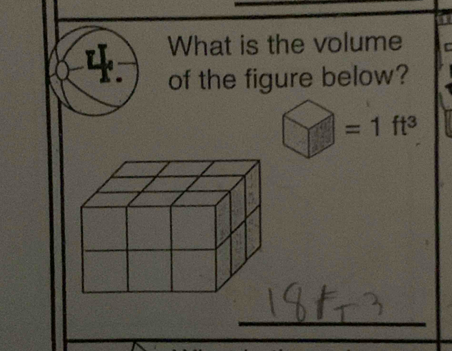 What is the volume C 
of the figure below?
=1ft^3
_