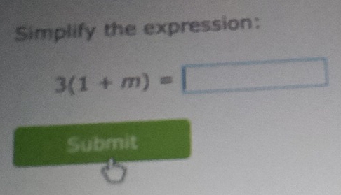 Simplify the expression: 
□ 
Submit