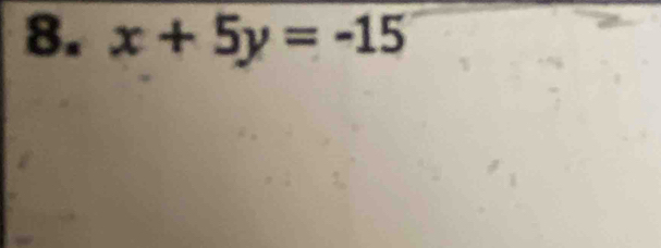 x+5y=-15