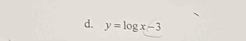 y=log x-3