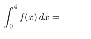 ∈t _0^4f(x)dx=