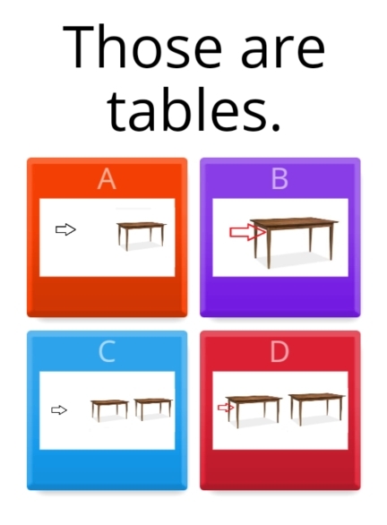 Those are 
tables. 
A
B