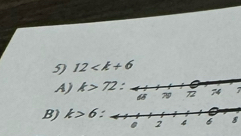 12
A) k>72 7
B) k>6
8