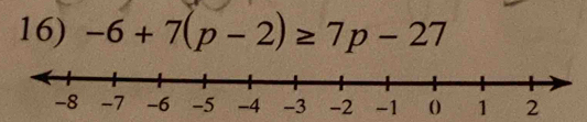 -6+7(p-2)≥ 7p-27