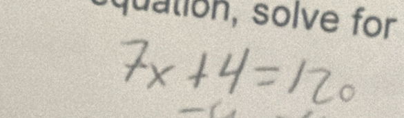 uation, solve for