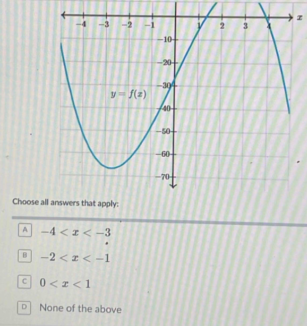 Choose a
A -4
B -2
C 0
D None of the above